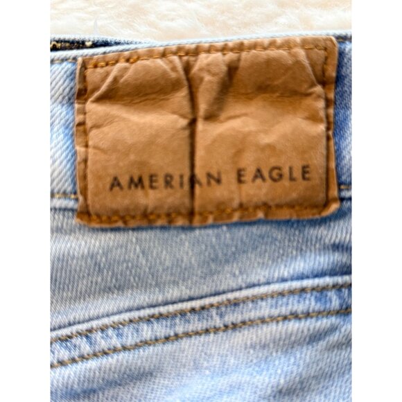 American Eagle Men's Jeans Cotton Blend Blue Size 30x34 Athletic Skinny Distress - Picture 2 of 5